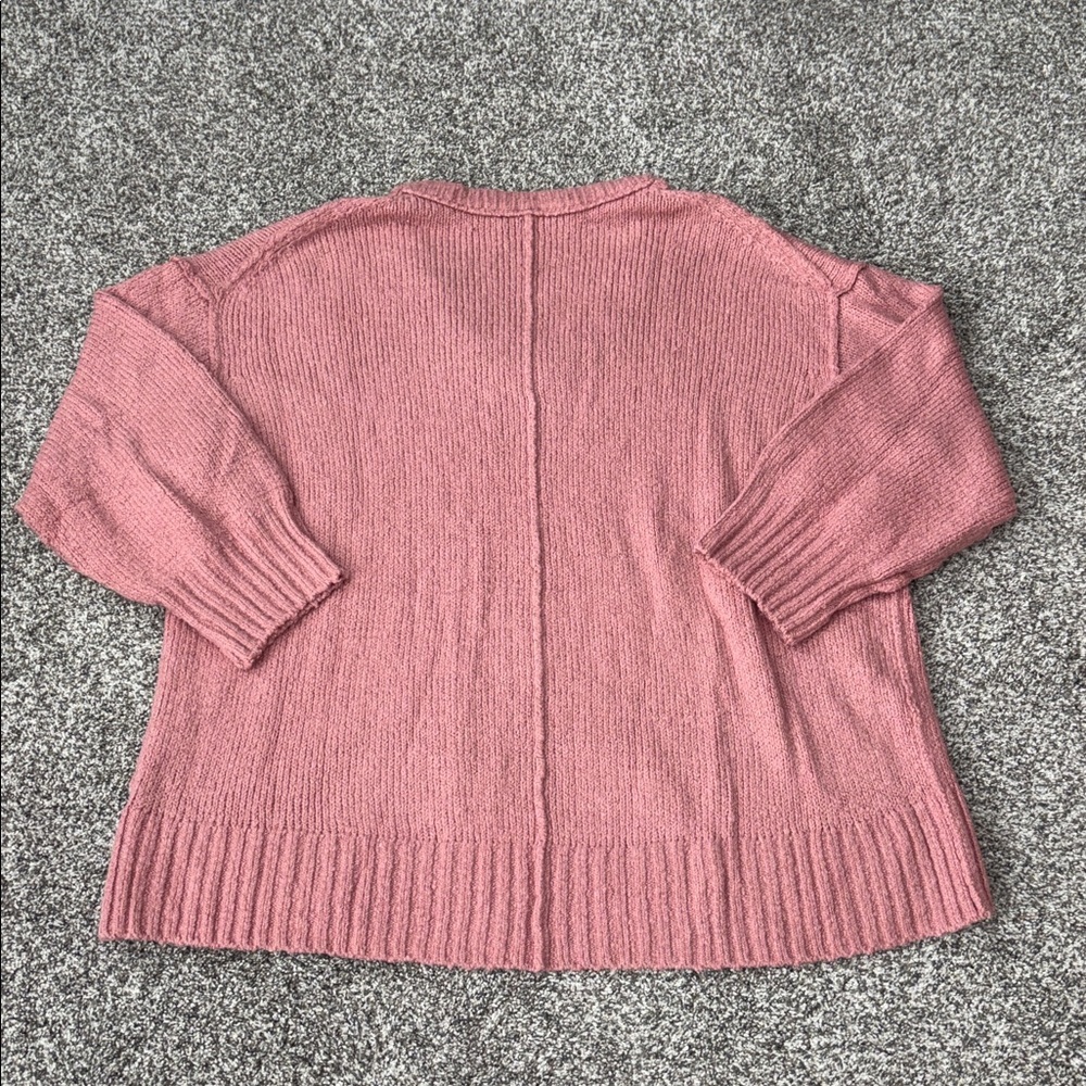 Free People Brookside Tunic Sweater in Alpine Rose. - Picture 7 of 7